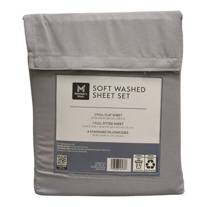 Member's Mark Luxuriously Soft Washed Shrink-Resistant Sheet Set, Full
