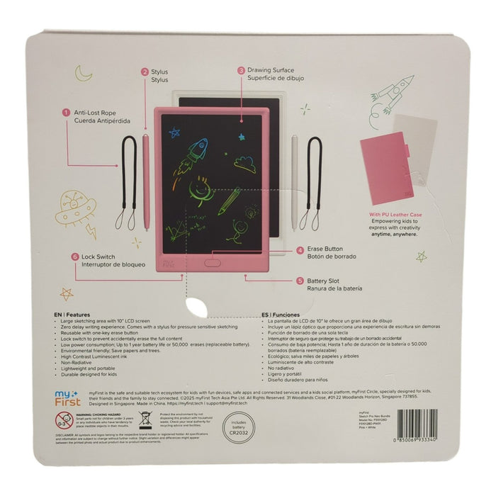 myFirst Lightweight & Portable 10" Color LCD Sketch Pro Neo Pad Bundle