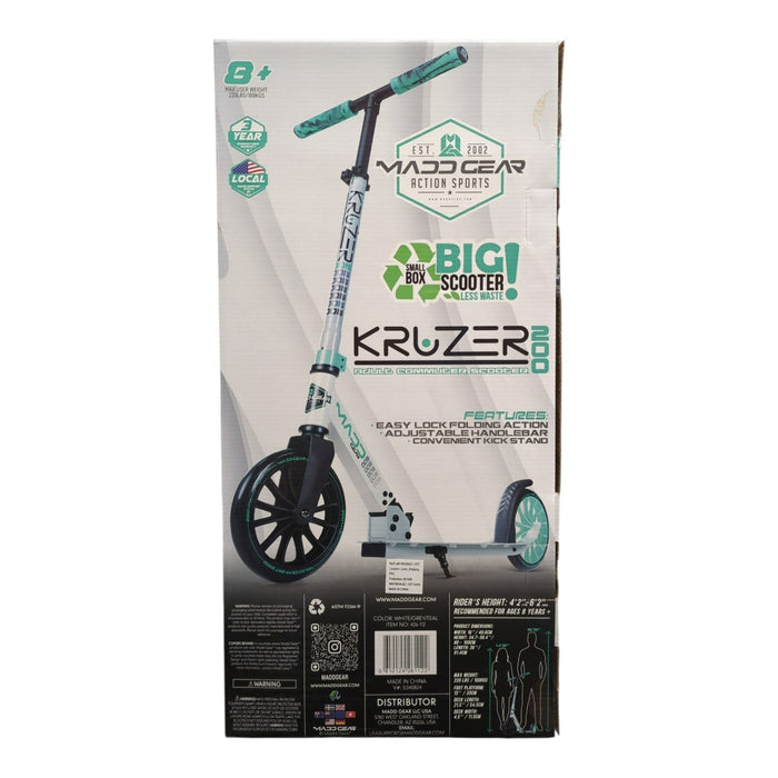 Madd Gear Kruzer Adult Folding Height Adjustable Commuter Scooter