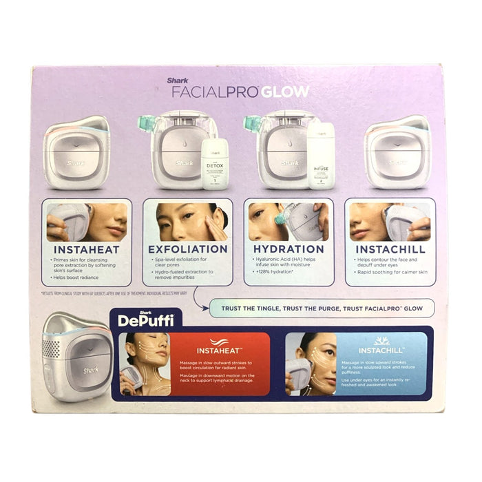 Shark FacialPro Glow & Depuffi At-Home Hydrating Facial System in Lilac
