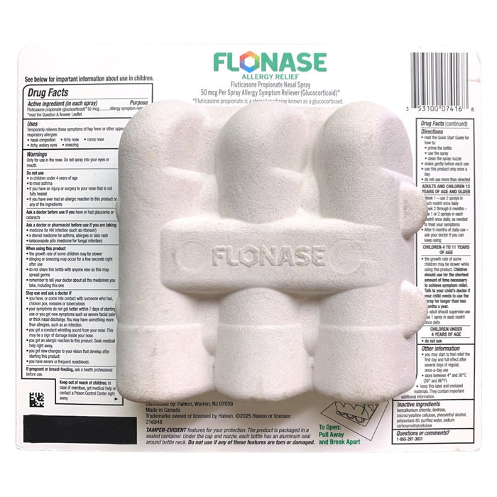 Flonase Fluticasone Propionate Allergy Relief Nasal Spray, 3x1.86 fl oz Bottles