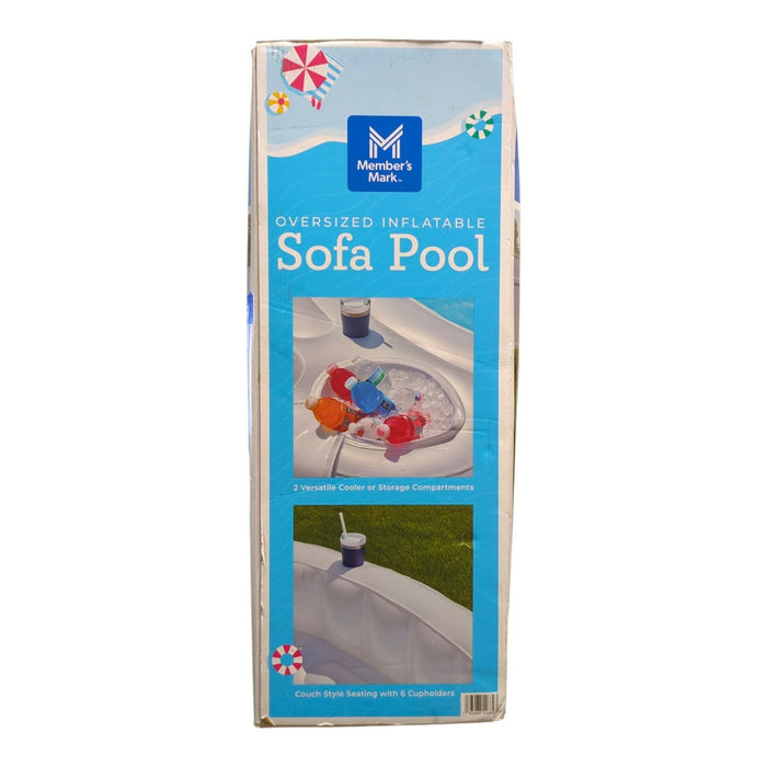 Member's Mark Heavy Gauge PVC Oversized Inflatable Sofa Pool, White