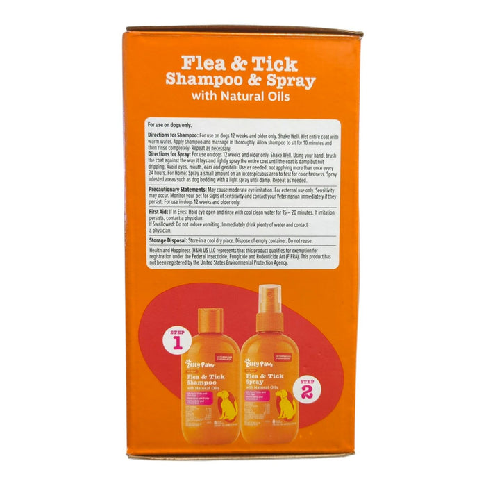 Zesty Paws Flea & Tick Kit for Dogs, 8oz Shampoo, 8oz Spray, 60ct Bites