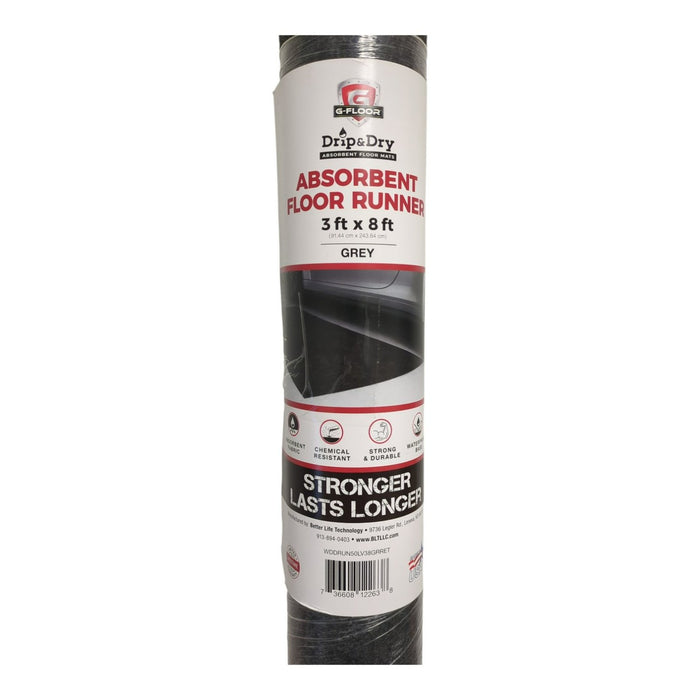 G-Floor Drip & Dry 3'x8' Absorbent and Slip-Resistant Floor Runner