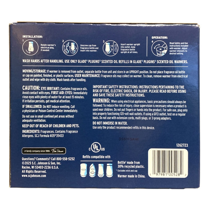 Glade PlugIns Scented Oil Warmers & 9 Refills – 5 Scent Options