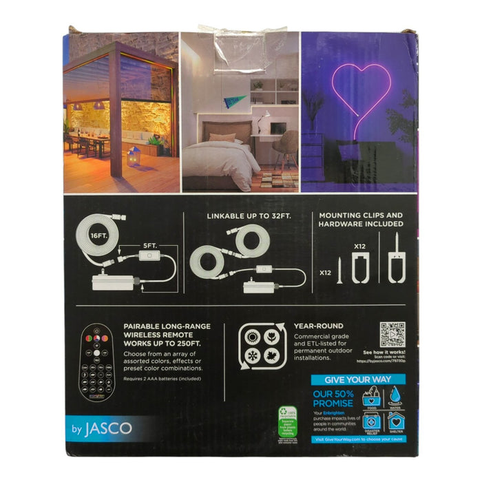 Enbrighten Flex Light, Color Changing, RF Remote, Linkable, 16ft