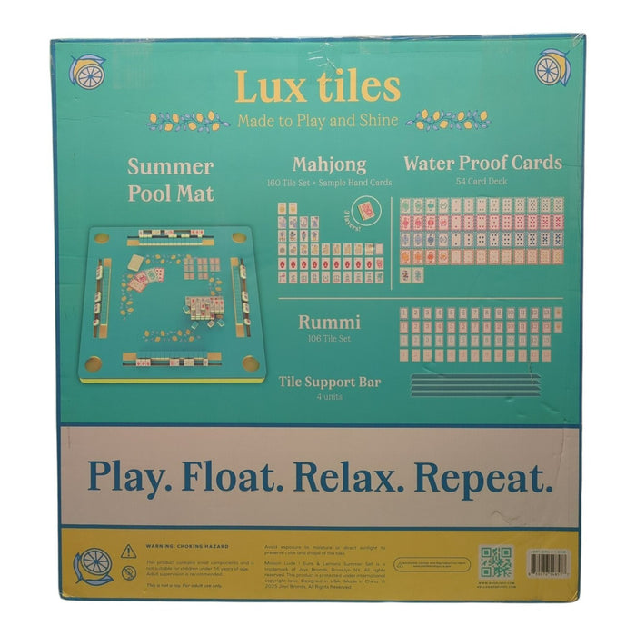 Maison Lude 3-in-1 Floating Game Mat: Mahjong, Rummi Cube, and Waterproof Cards