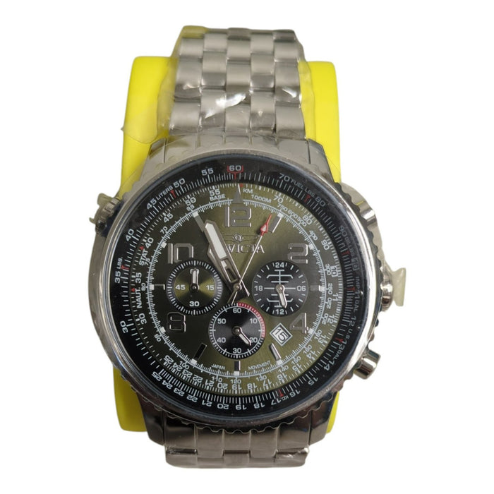 Invicta Men Aviator Stainless Steel, Green Dial, 49080