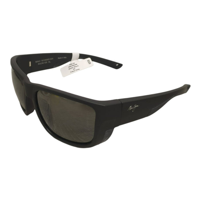 Maui Jim Amberjack Wrap Sunglasses, Matte Black Frame, Grey Lens