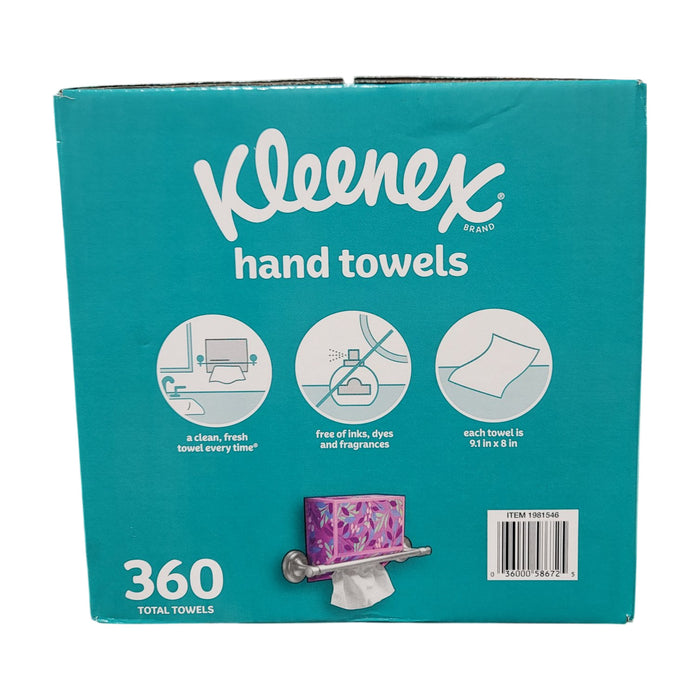 Kleenex Disposable Paper Hand Towels, 6 boxes, 60 towels/box