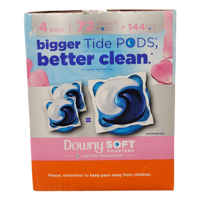 Tide Power PODs Downy Soft Boosters Laundry Detergent Pacs, April Fresh, 72 ct.