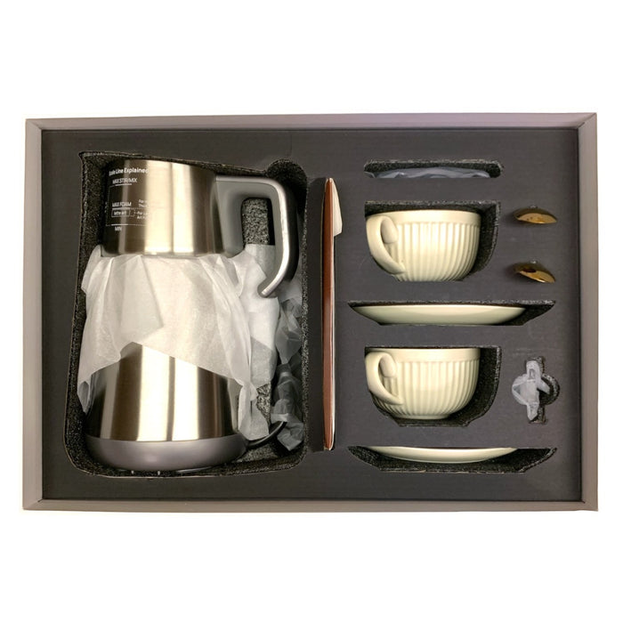 Dreo BaristaMaker Milk Frother Gift Edition, 15 oz., Two Bonus Place Settings