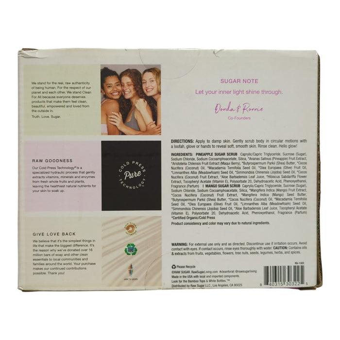 Raw Sugar Vegan & Cruelty-Free Skin Exfoliation Sugar Scrub Set