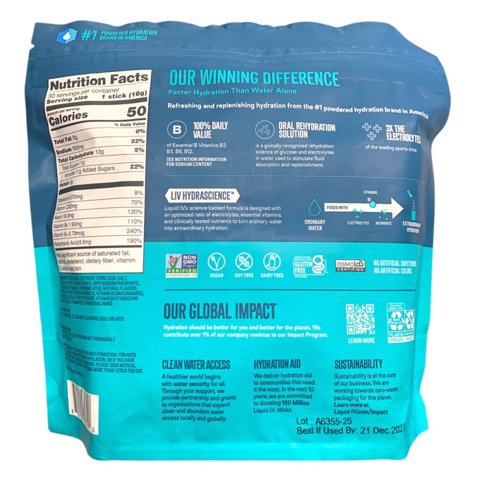 Liquid I.V. Hydration Multiplier Popsicle Firecracker - 60 Sticks