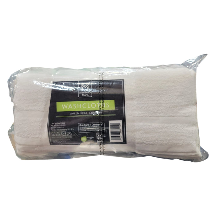 Member's Mark Commercial Hospitality Durable Washcloths, White, 24-Pack