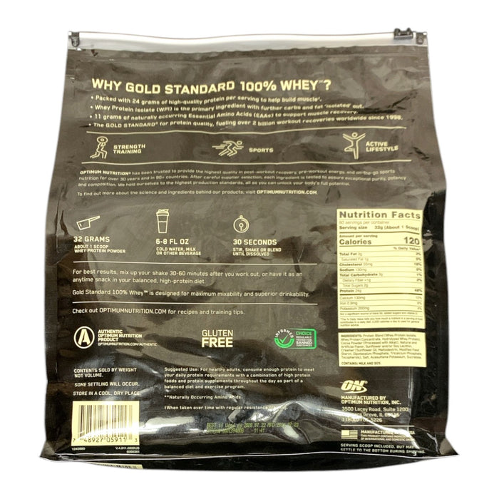 Optimum Nutrition Gold Standard 100% Whey Extreme Milk Chocolate , 5.64 Pound
