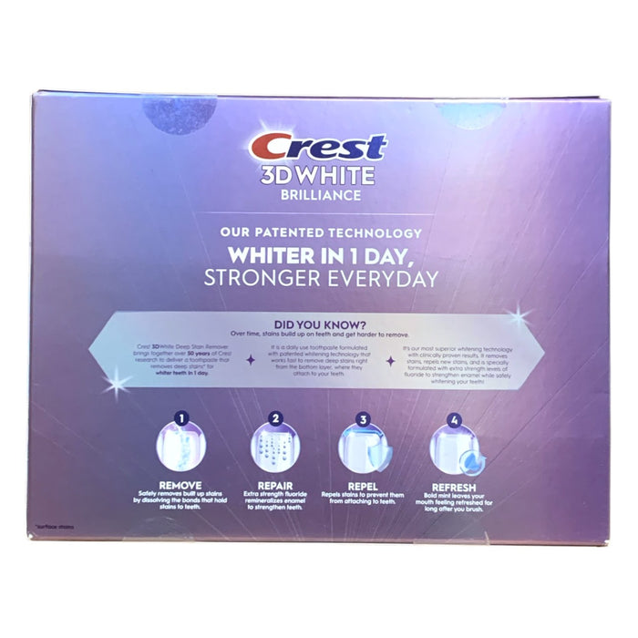 Crest 3D White Deep Stain Remover Whitening Toothpaste, 2.1 oz., 4 pk.