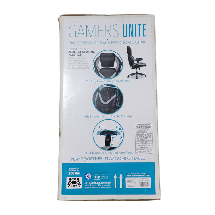 Gamers Unite Pro-Series High Back Ergonomic Gaming Chair with AIR Lumbar Support