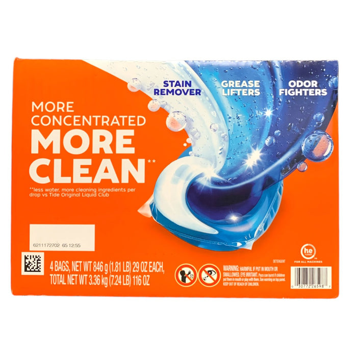 Tide PODS Concentrated Laundry Detergent PODS, Original Scent, 4-Pack, 156 Pacs