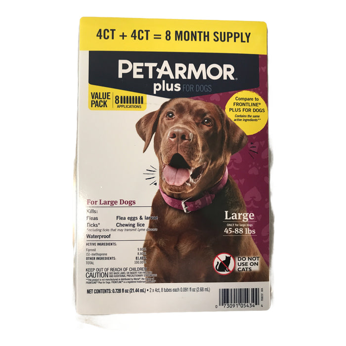 PetArmor Plus Flea and Tick Prevention for Dogs, 8 ct.