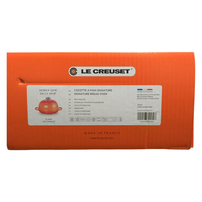Le Creuset Enameled Cast Iron Signature Round Bread Oven, 9.5 inch, Flame