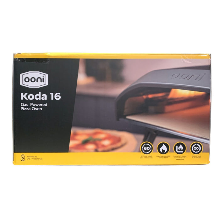 Ooni Koda 16 Propane Gas Pizza Oven, 16" Gas Powered Outdoor Oven, Foundry Black