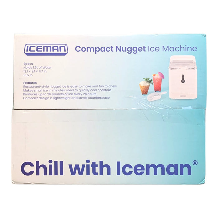 ICEMAN by Chefman Compact Nugget Ice Machine, 26lb Daily Production, White