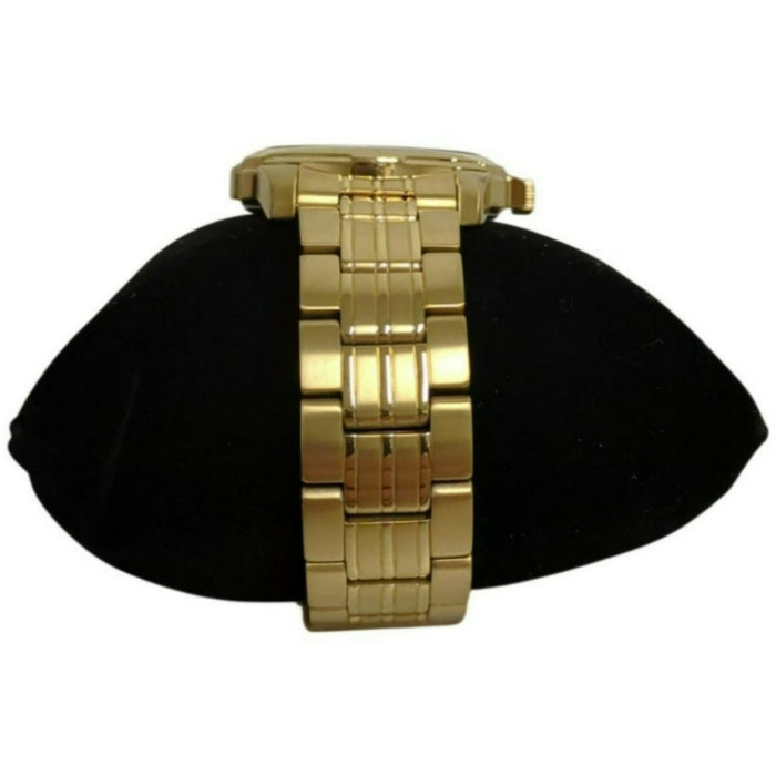 Seiko Men's Essentials Stainless Steel Bracelet Watch, Gold/Black Dial, SUR358