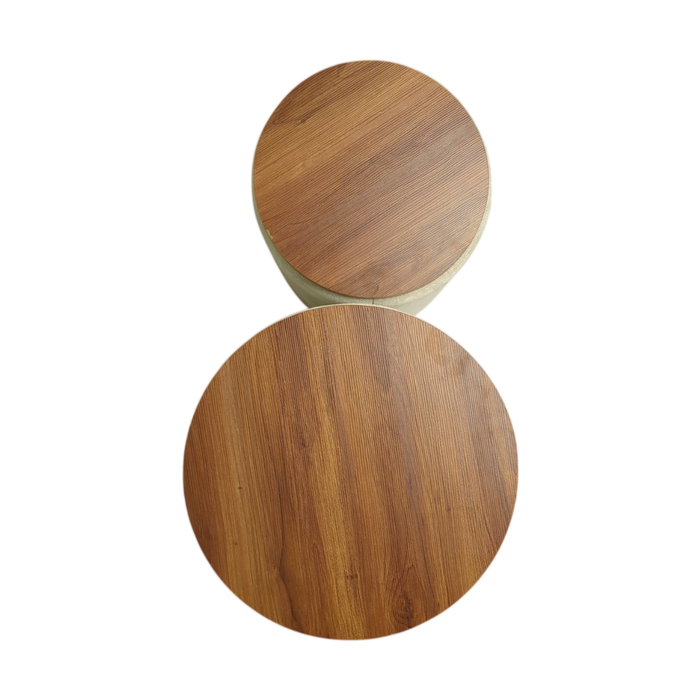 Studio Living Alvin Nesting Storage Ottoman Set with Wooden Lid