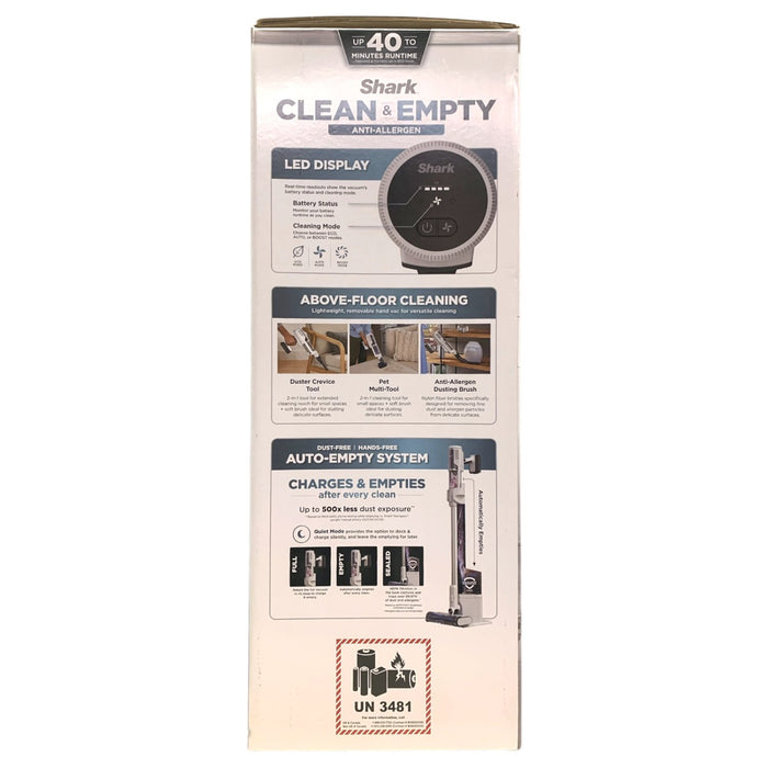 Shark Clean & Empty Anti-Allergen Cordless Stick Vacuum & Auto-Empty System
