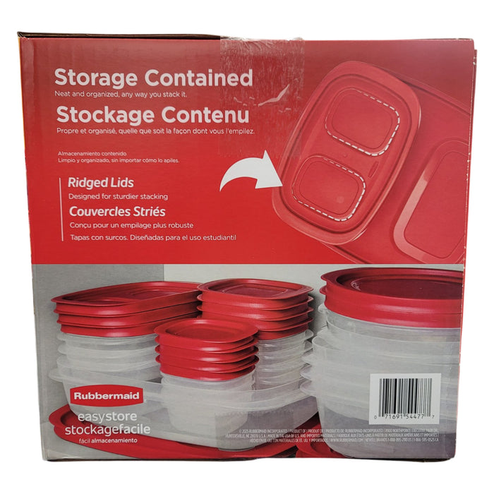 Rubbermaid EasyStore Containers with Lids, 30-Piece Set
