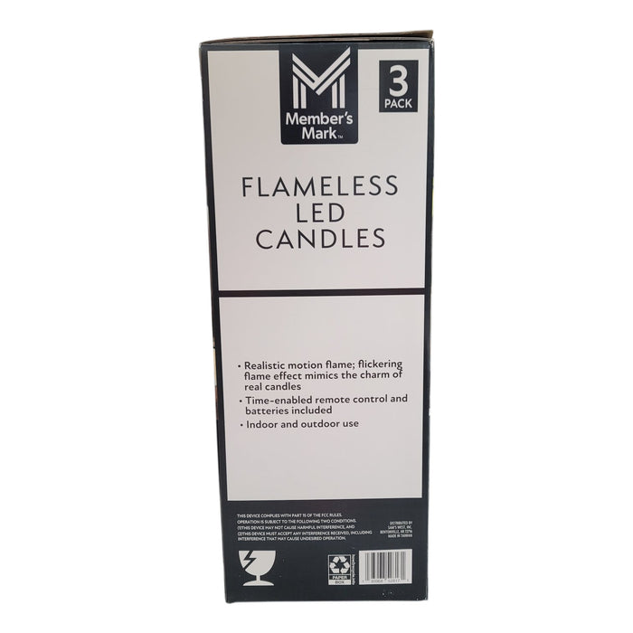 Member's Mark Indoor/Outdoor Flameless LED Candle, 3-Pack