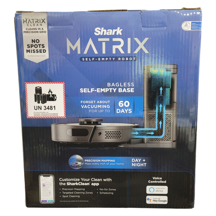 Shark Matrix Self Emptying Robot Vacuum with 60 Day Capacity, Precision Mapping