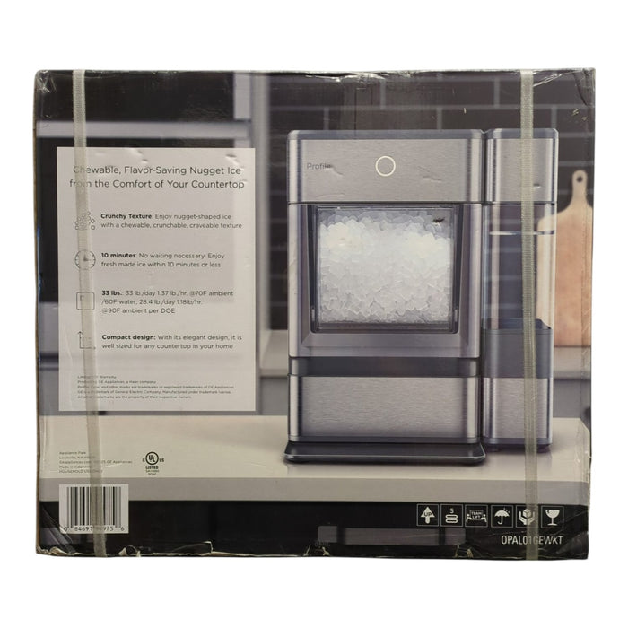 GE Profile Opal Countertop Nugget Ice Maker Side Water Tank, Stainless Steel