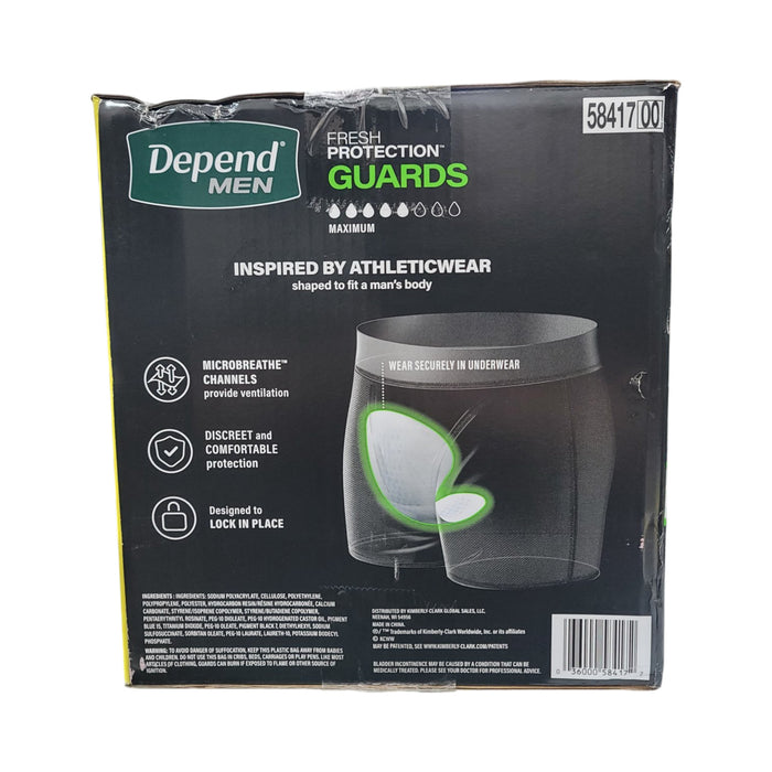Depend Fresh Protection Guards for Men, Maximum Absorbency, 112 count