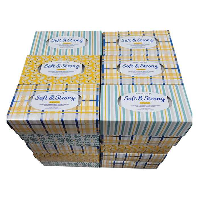 Member's Mark Soft and Strong 2-Ply Facial Tissues 30 boxes., 110 tissues/box