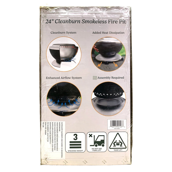 Cuisinart Outdoors 24"  Cleanburn Smokeless Fire Pit Bundle