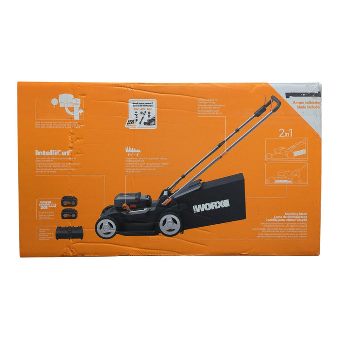 WORX WG745.1 40V 17'' Brushless Cordless Battery Powered Push Lawn Mower