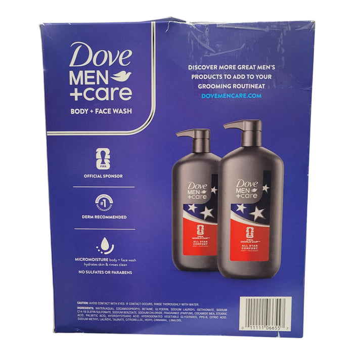 Dove Men Limited Edition FIFA All Star Body Wash, Comfort, 30 fl. oz., 2 pk.