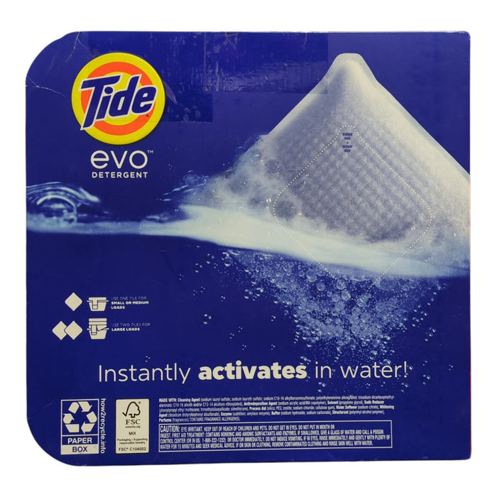 Tide evo Medium Load Laundry Detergent Fiber Tiles, Original Scent, 66 ct.