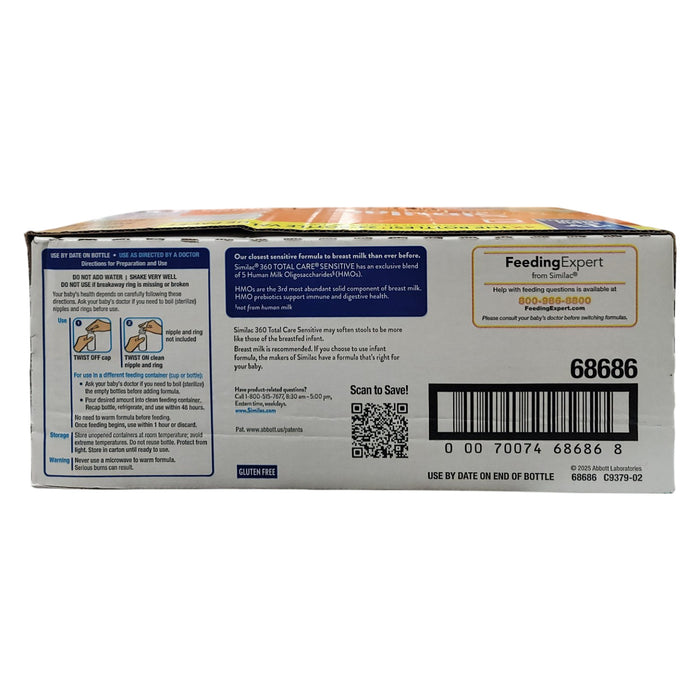 Similac 360 Total Care Sensitive Infant Formula, Ready to Feed, 8 fl. oz., 24 ct