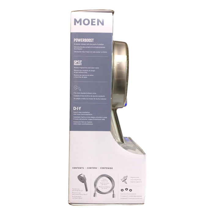 Moen Magnetix Handshower with Power Boost - Brushed Nickel, 460H2EPSRN