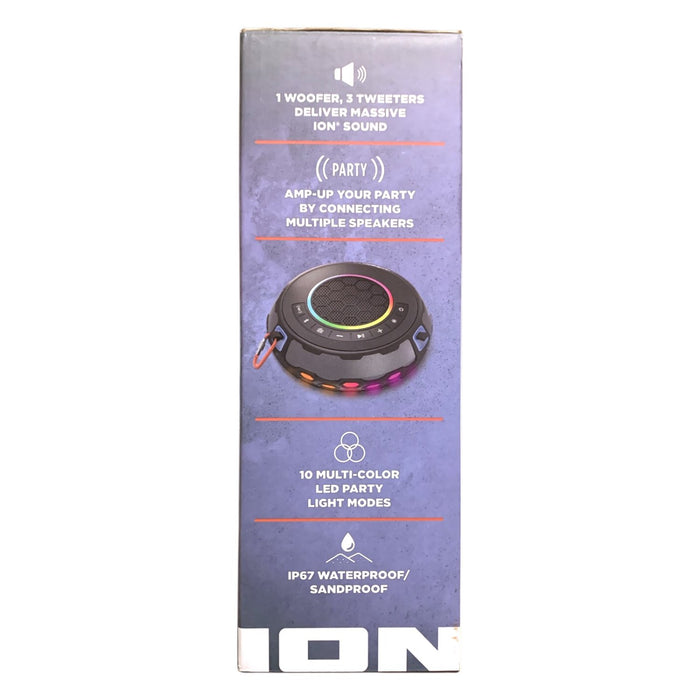 ION Audio HydroGroove Floating Bluetooth Party Speaker with Lights