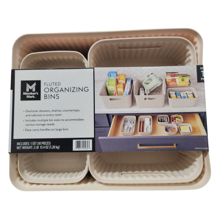 Member's Mark 10-piece Organizing Bin Set Multiple Colors