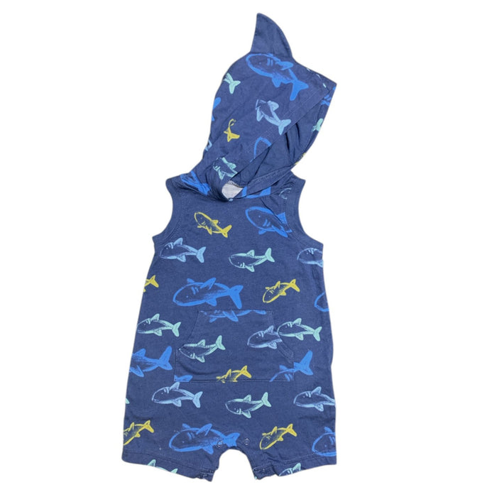 Carter's Baby Boys Hooded Sleeveless Sunsuit, Bottom Snap Closure