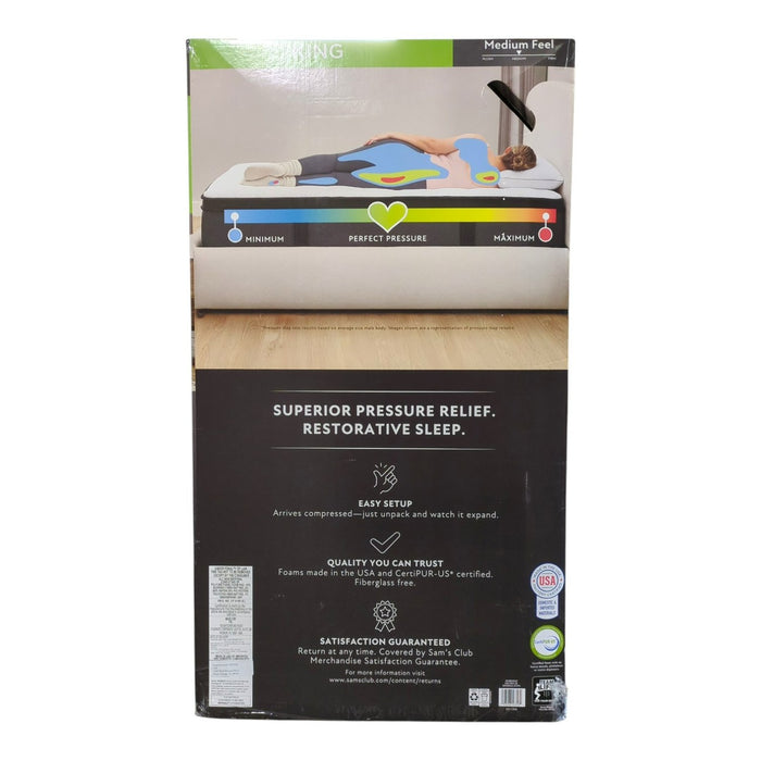 Member's Mark 13" Eurotop Hybrid Spring & Memory Foam Mattress, Medium, King