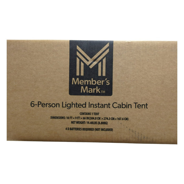 Member's Mark 6-Person Instant Cabin Tent with Hub Light