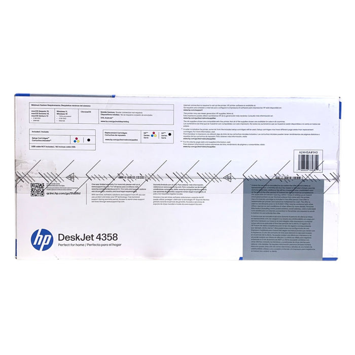 HP DeskJet 4358 All-in-One Color Printer - Print, Copy & Scan