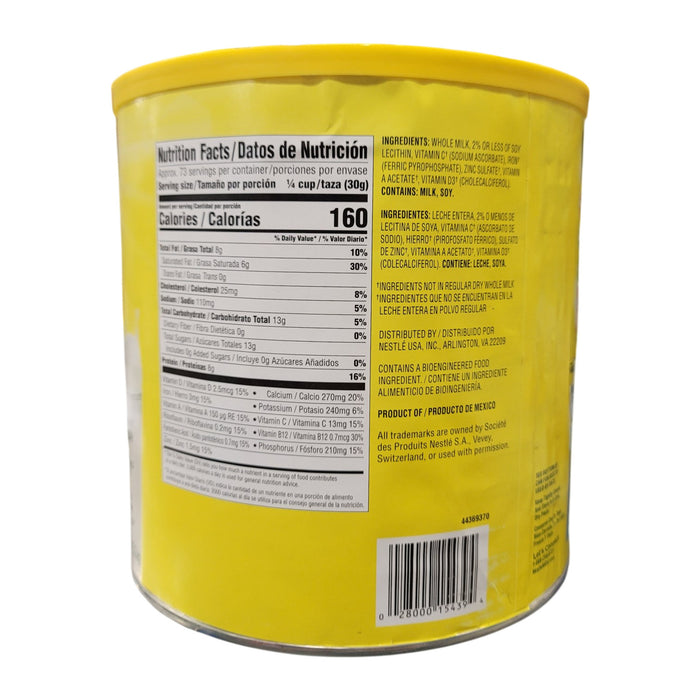 NIDO Fortificada Dry Whole Milk Powdered Drink Mix, 4.85lb, 73 Servings