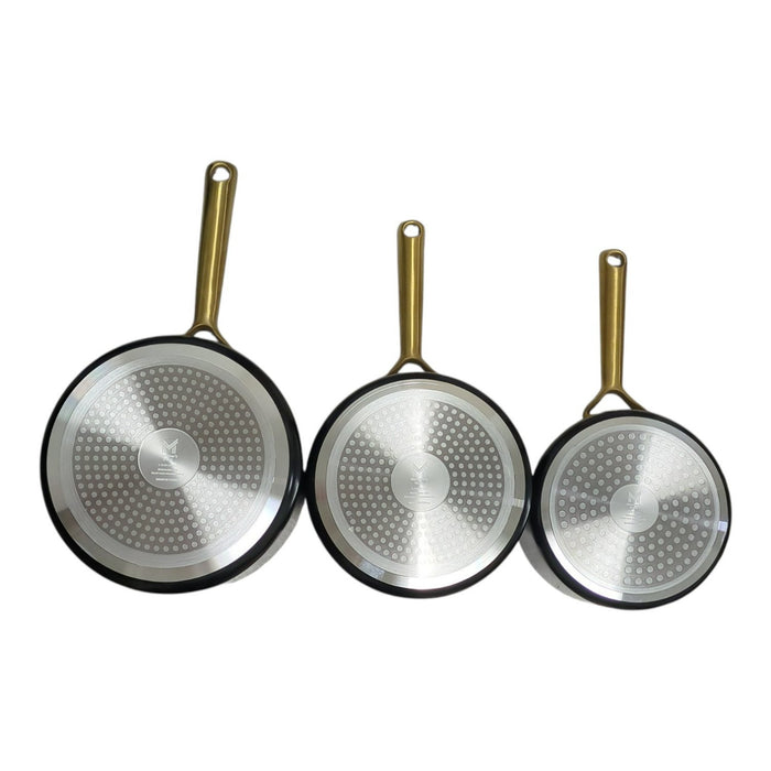 Member's Mark 6-Piece Modern Nonstick Saucepan Set, Black